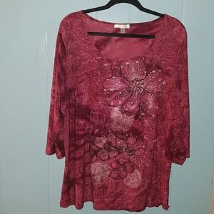 Stylish Tunic Top - Dress Barn - size 3X